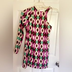 One Sleeve Colorful Zara Dress